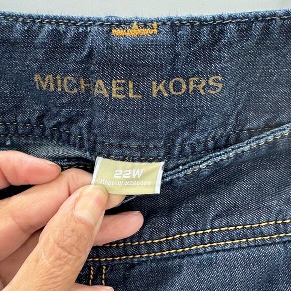 Vintage True Y2K Dark wash denim wide leg jean trouser size 22 classic versatile - Picture 7 of 8